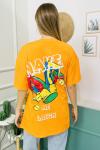 156438 B Yaka Baskili Oversize Tshirt